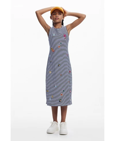 Desigual Girls Girls's Embroidered cut-out dress