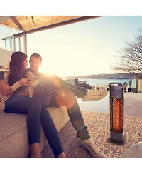 Zachvo Outdoor Electric Heater, 25.6" Waterproof Patio Heater with Touch & Rocker Switch
