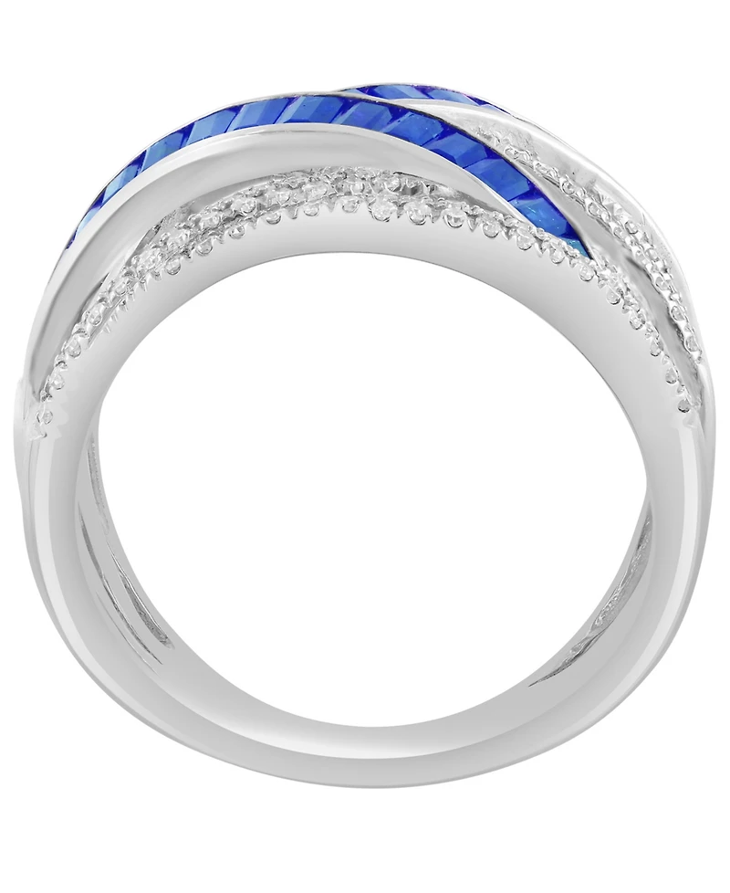 Effy Collection Diamond (3/8 ct. t.w.) and Multi-Gemstones (1-3/4 Ring 14K Yellow Gold (also Rose White Gold)