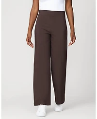 Cable & Gauge Soft Stretch Wide Leg Pull On Twill Pant
