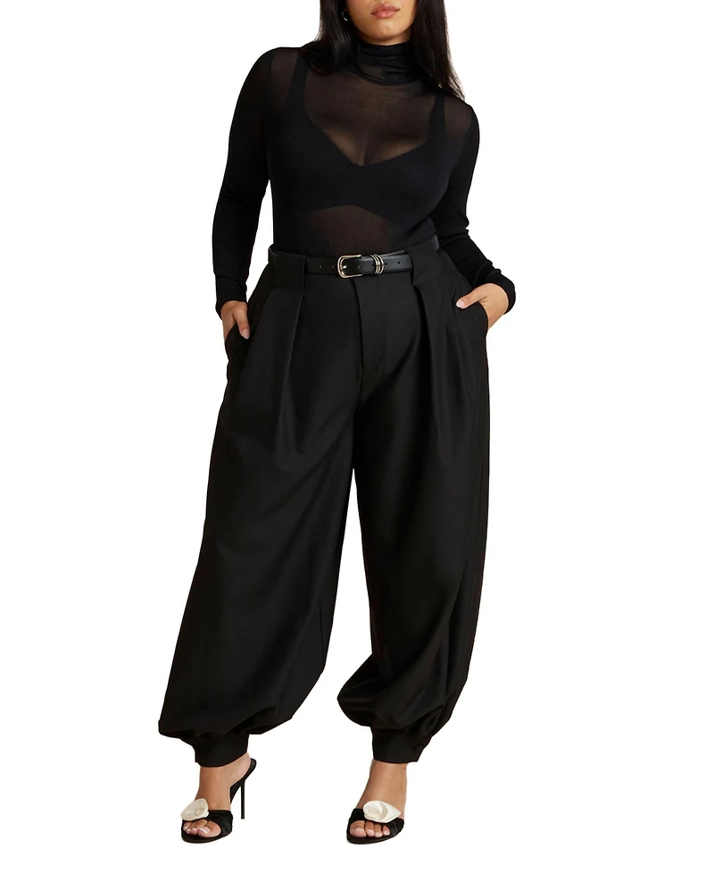 Eloquii Women's Balloon Trouser With Pleats