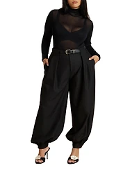Eloquii Women's Balloon Trouser With Pleats