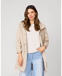Cable & Gauge Women's Tonal Cheetah Modal Drop Shoulder Top
