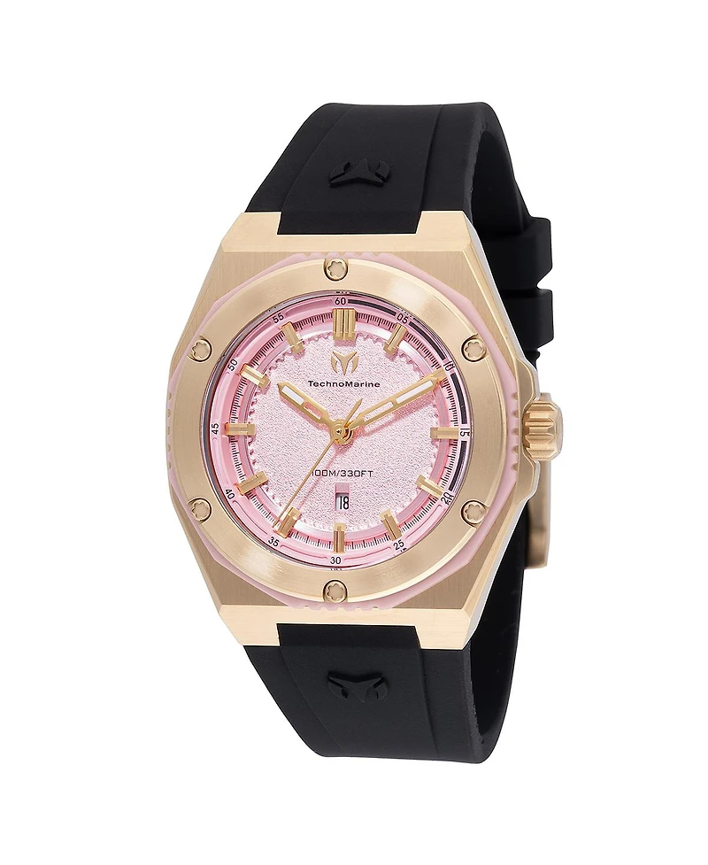 Technomarine Women's Tm-416084 Coral Quartz Pink Dial Watch
