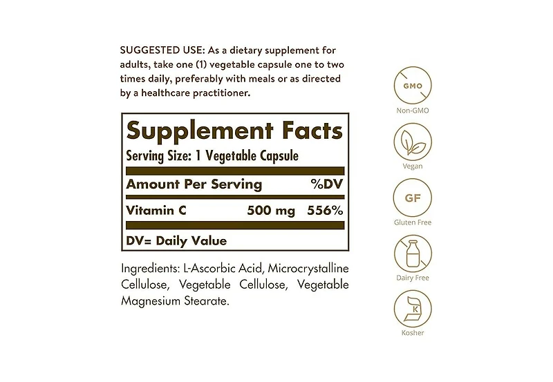 Solgar Ester-c Plus Vitamin C (Ester-c Ascorbate Complex) ,500 mg ,250 Veg Caps