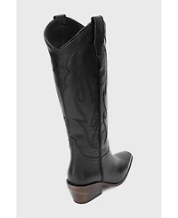 Forever & Always Shoes Pietro Leather Western Knee High Boot (Women)