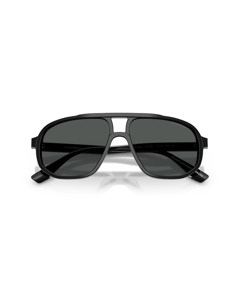 Emporio Armani Men's Pilot Sunglasses, EA4263U