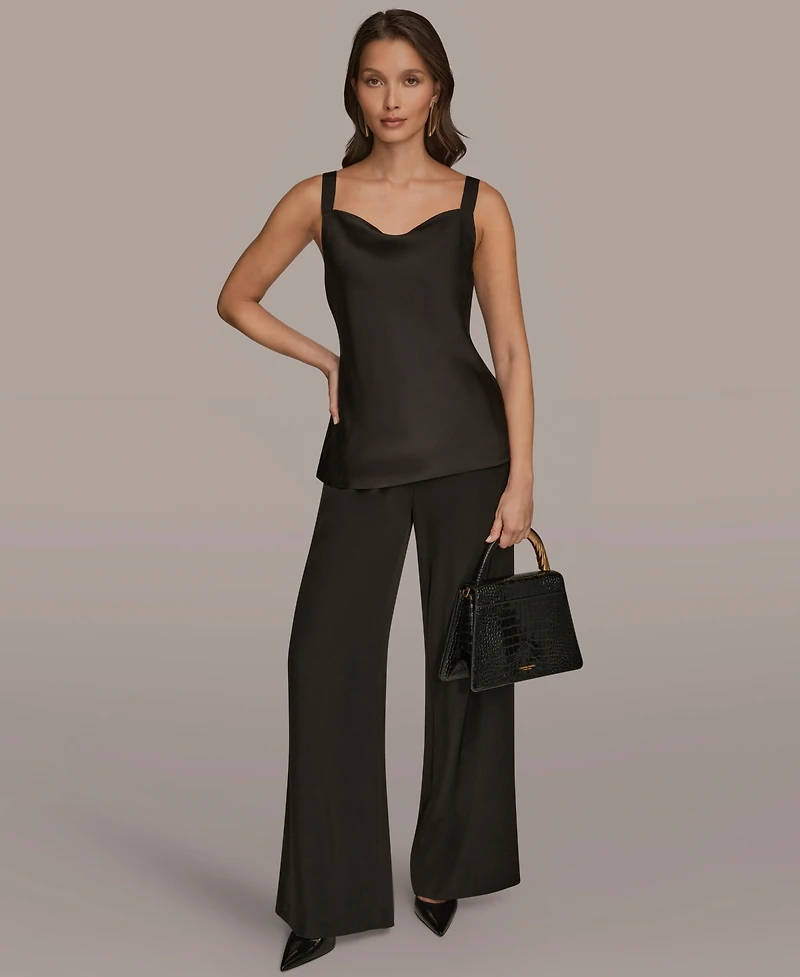Donna Karan New York Women's Silk Cowl Neck Sleeveless Camisole Top