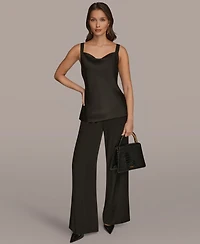 Donna Karan New York Women's Silk Cowl Neck Sleeveless Camisole Top