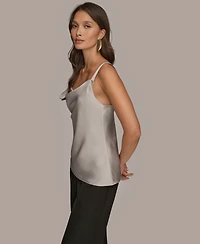 Donna Karan New York Women's Silk Cowl Neck Sleeveless Camisole Top
