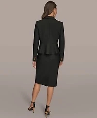 Donna Karen New York Womens Peplum Jacket Pencil Skirt