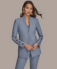 Donna Karan New York Women's Button Long Sleeve Blazer