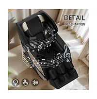 Zero Gravity Massage Recliner with Heating, Foot Rollers & Air Compression, Full Body Chair with Bluetooth-Maison Boucle