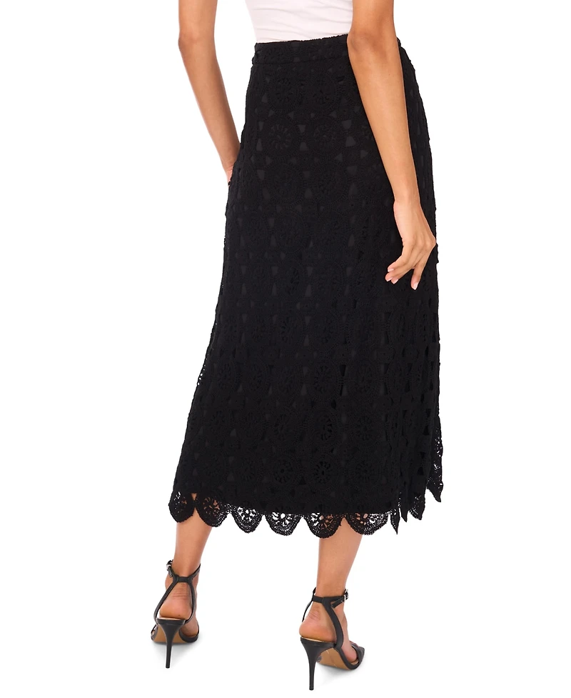 Vince Camuto Women's Crochet Midi Skirt