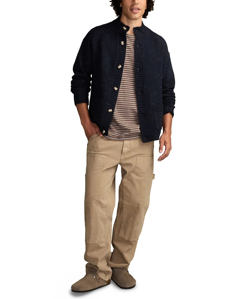 Lucky Brand Men's Button Down Mock Neck Cardigan