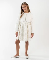Rare Editions Girls 7-16 2-Piece Round Neck Dress and jacket Set