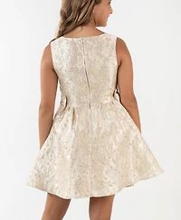 Rare Editions Girls 7-16 2-Piece Sleeveless Brocade Dress and Side Bag Set