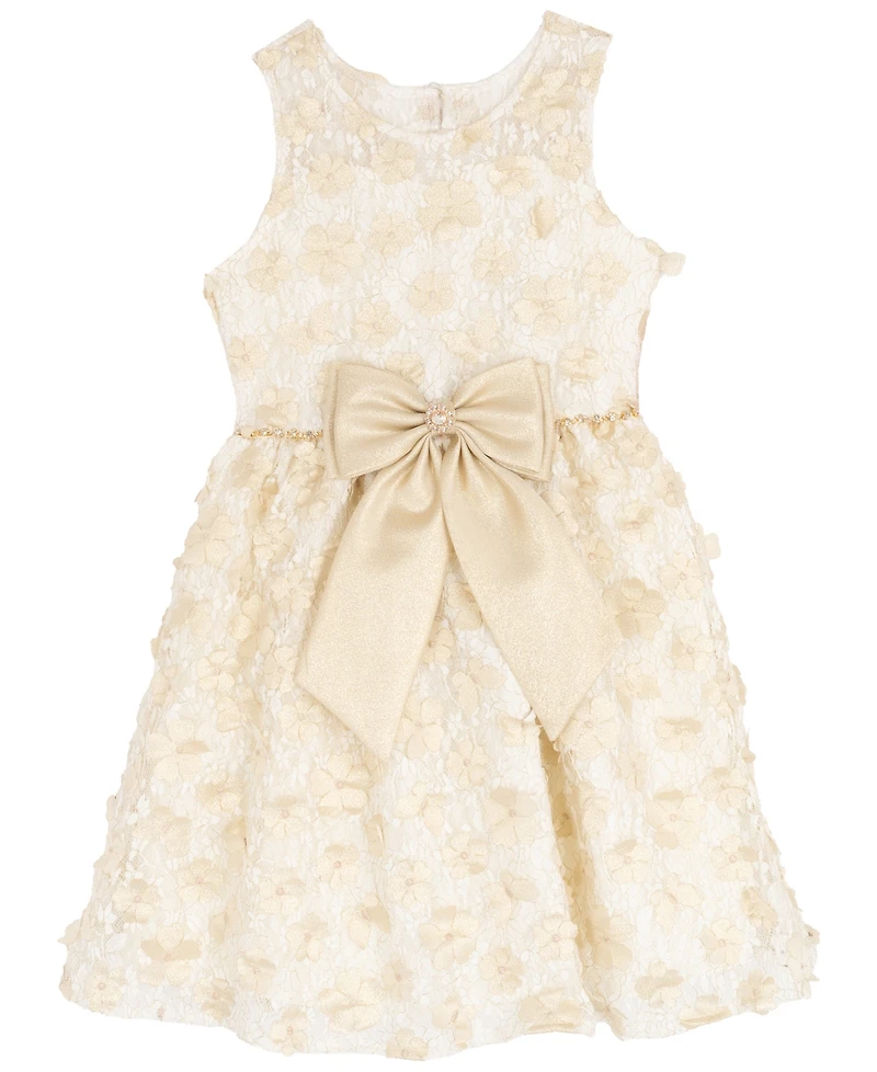 Rare Editions Girls 7-16 Soutache Illusion Bodice Dress