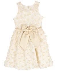 Rare Editions Girls 7-16 Soutache Illusion Bodice Dress