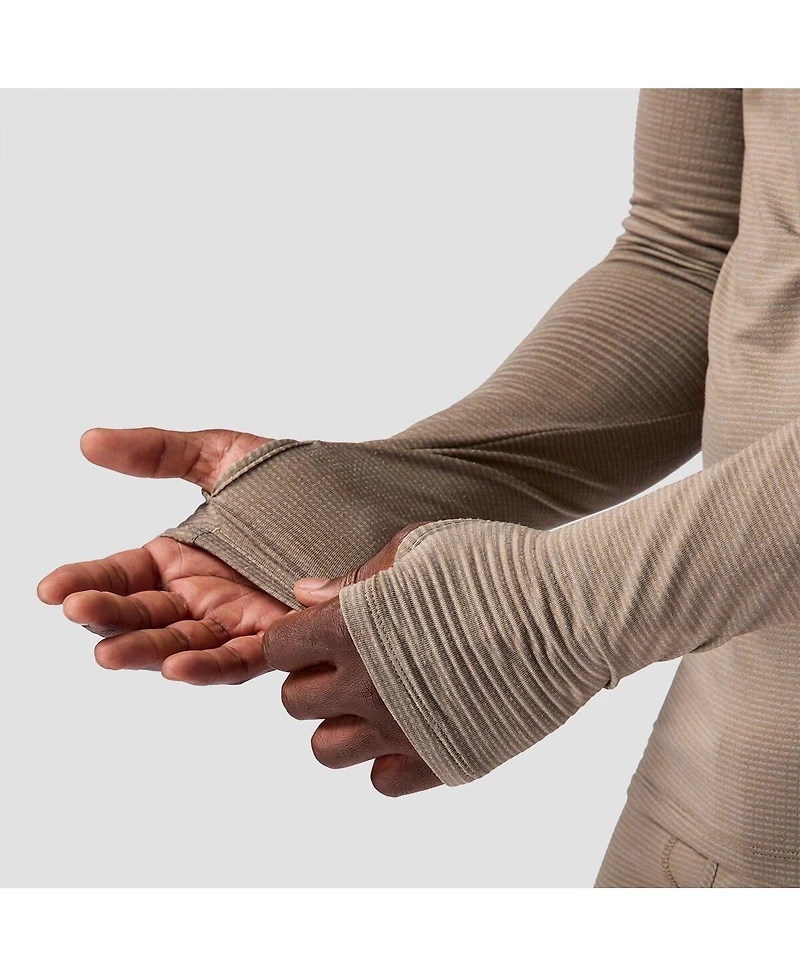 Backcountry Men's Pines Microgrid Ultra-Lt Baselayer Zip Scuba Top Lightweight Long Underwear Tops