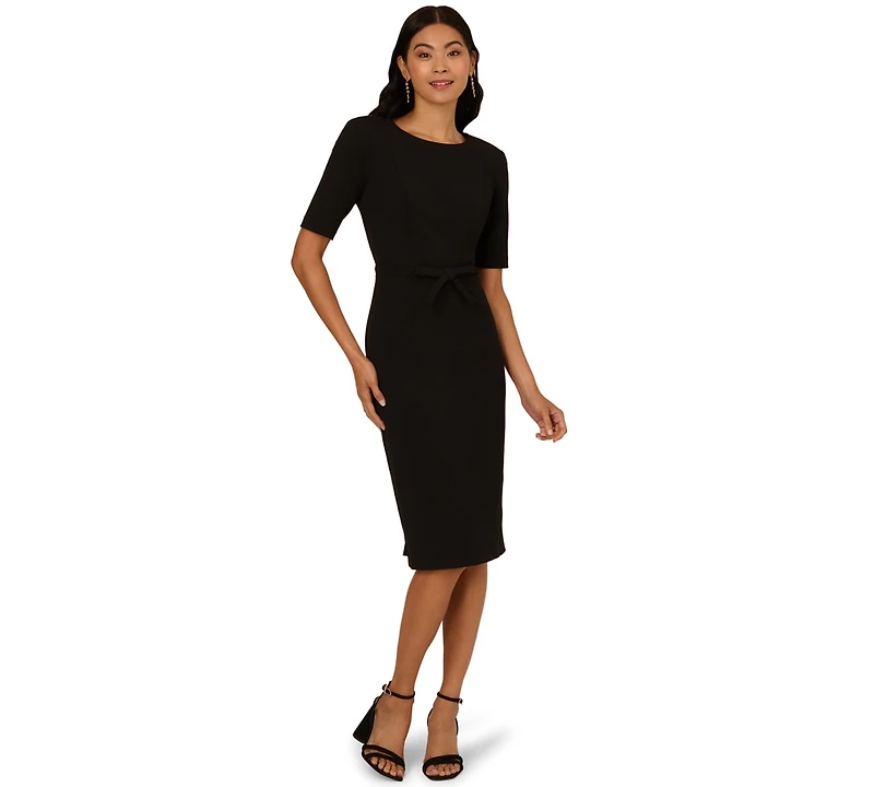 Adrianna Papell Women's Mini Bow-Front Sheath Dress