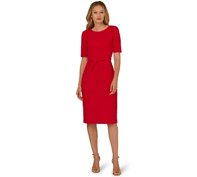 Adrianna Papell Women's Mini Bow-Front Sheath Dress