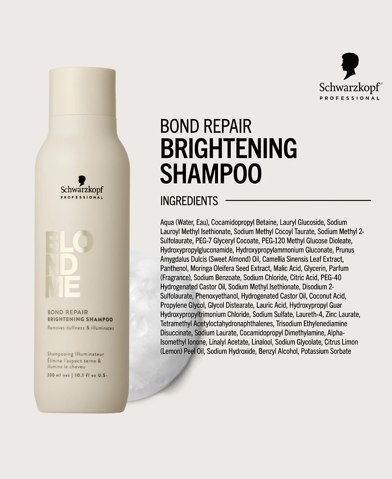 Schwarzkopf BlondMe Bond Repair Brightening Shampoo, 10.1 oz.