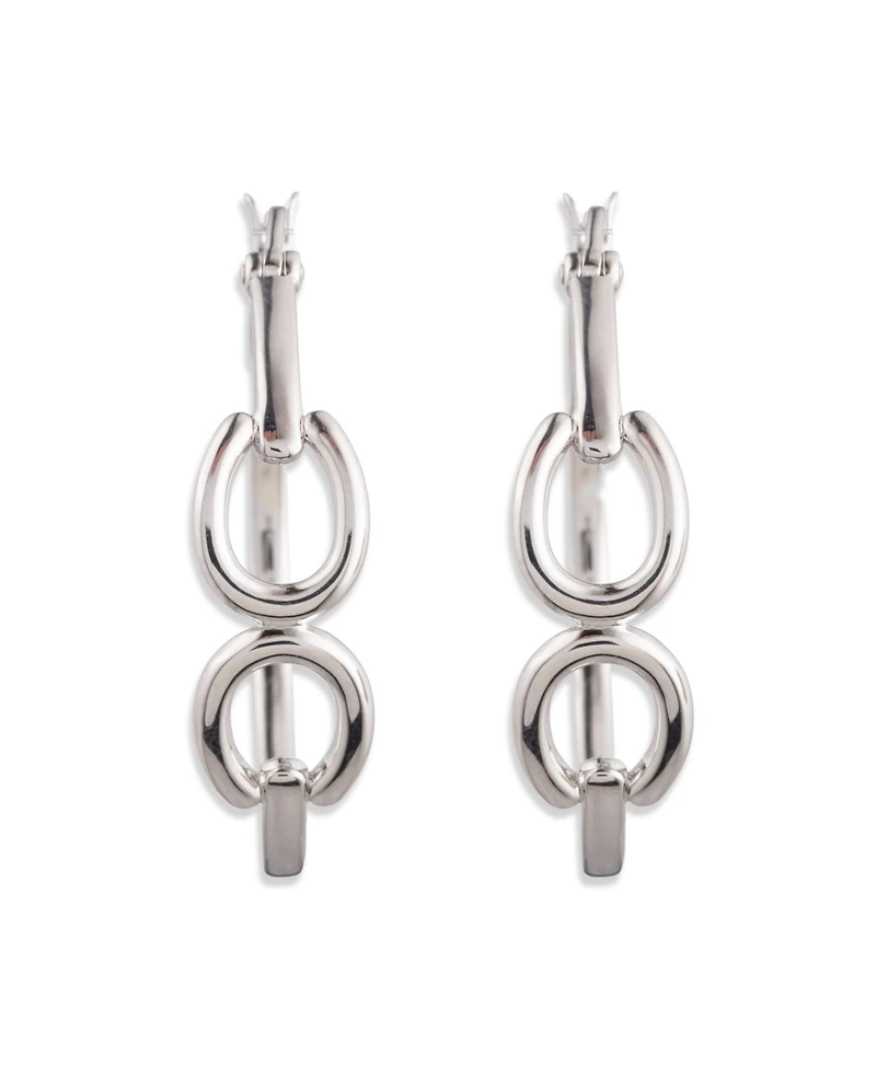 Lauren Ralph Lauren Sterling Silver Horsebit Hoop Earrings
