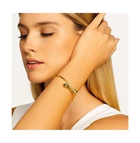 Isabella Gold Plated Teardrop Open Wrap Bangle Bracelet