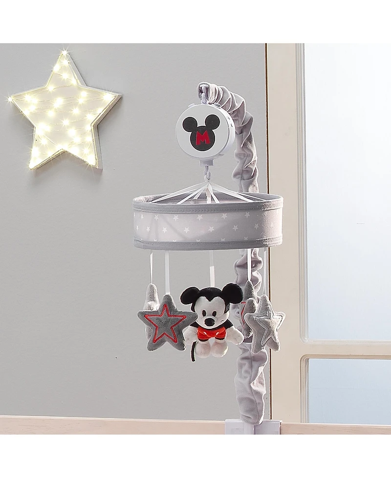 Lambs & Ivy Disney Baby Magical Mickey Mouse Musical Baby Crib Mobile - Gray