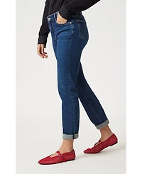 Mavi Jeans Women's Emma Slim Boyfriend Deep Brushed Tribeca
