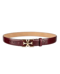 Sam Edelman Double-e Plaque High Shine Patent Leather Belt