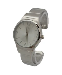 Silver Simply Texture Bangle Watch