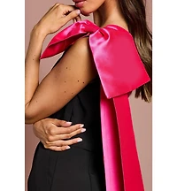 Coast Women's Bow One Shoulder Wide Leg Jumpsuit