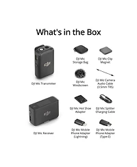 Dji Mic 2.4GHz Compact Digital Wireless Microphone System/Recorder for Camera & Smartphone