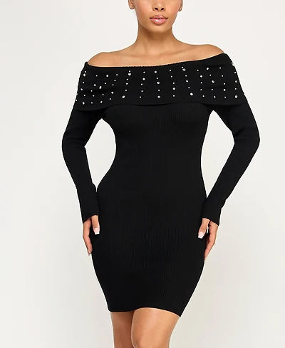 Bcx Women's Long Sleeve Slim Sweater Dress