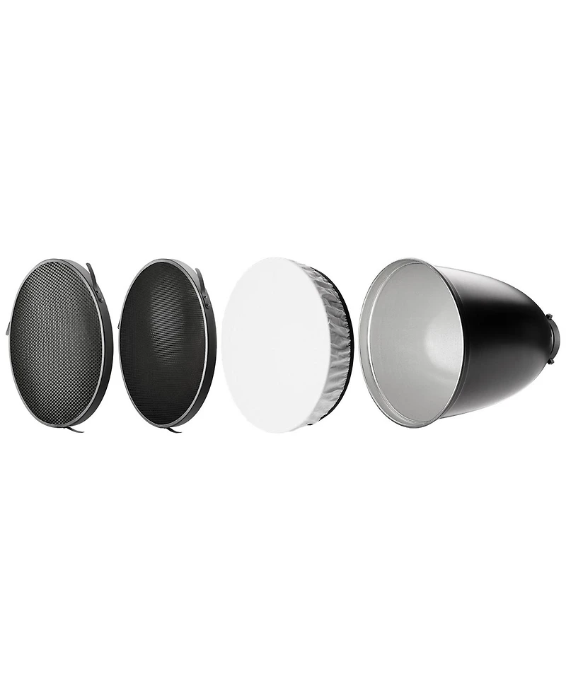 Westcott 45-Degree Deep Focus Reflector with Honeycomb Grids & Diffusion, Bowens-Mount, Silver/Black
