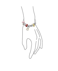 Bling Jewelry Word #1 Mom Wife Family Cheerleader Grandma Love Charm Bracelet Silver Snake Chain