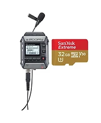 Zoom F1 Field Recorder with Lavalier Microphone