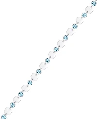 Macy's Blue Topaz Luna Bracelet (2 ct. t.w.) in Sterling Silver