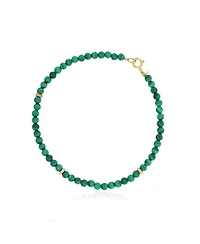 The Lovery Malachite Round Bead Bracelet 14K Gold