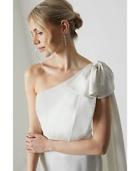 Coast Women's One Shoulder Satin Wedding Dress