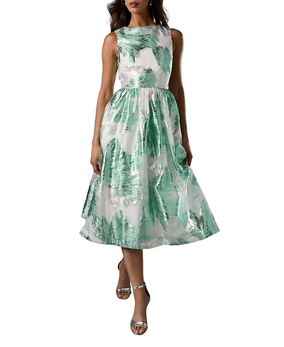Coast Women's Jacquard Fit And Flare Midi Dress