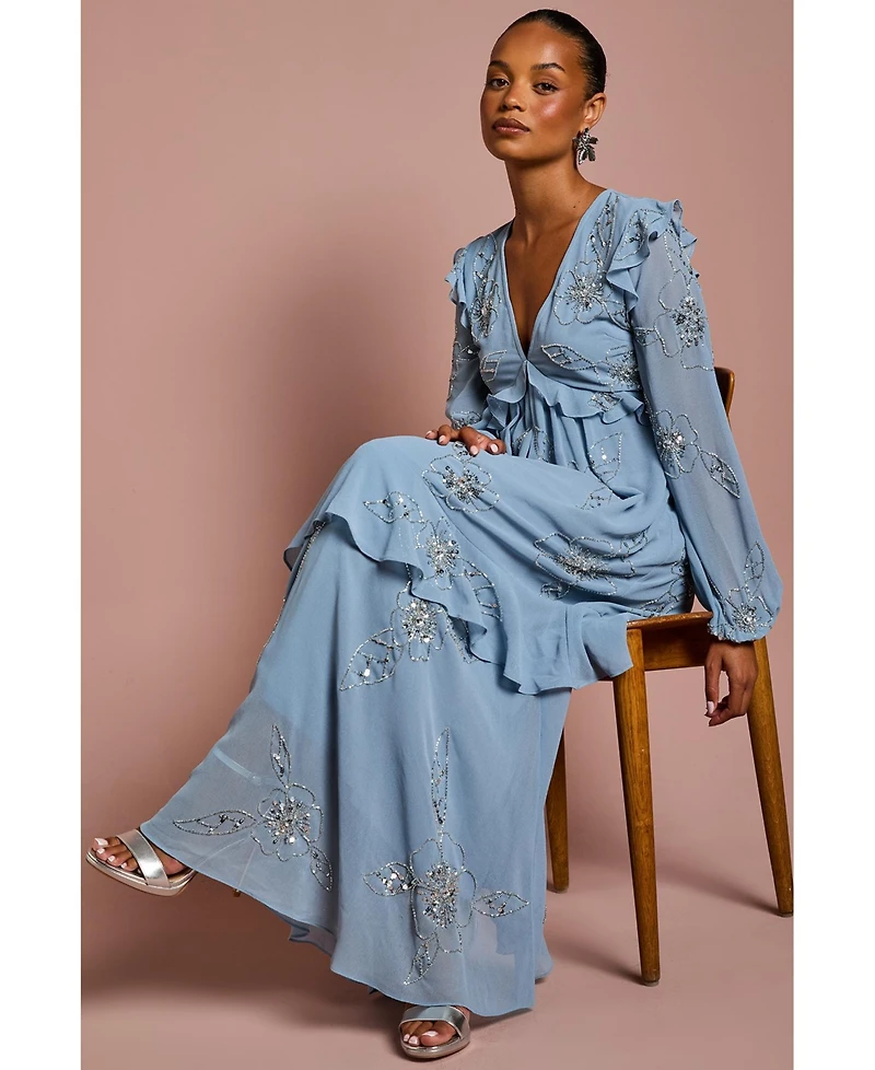 Coast Women's Embellished Flower Georgette Midi Dress