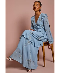 Coast Women's Embellished Flower Georgette Midi Dress