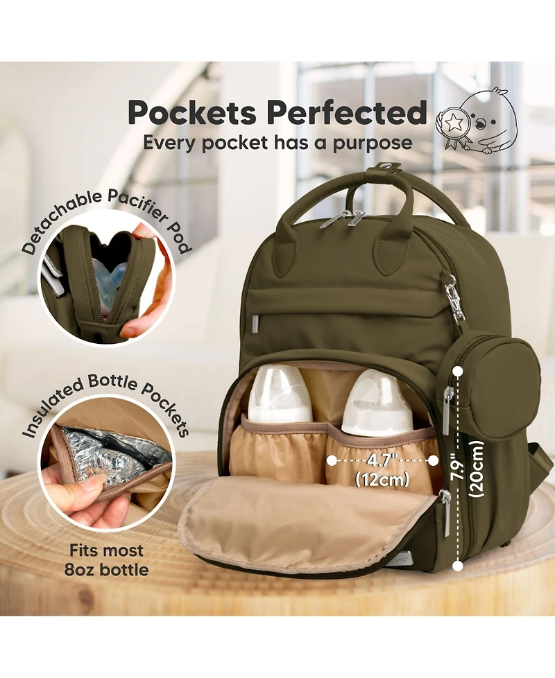 KeaBabies Play Diaper Bag Backpack Comes with Portable Changing Pad, Baby for Mom, Travel Essential