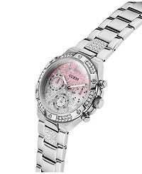 Guess Women's Silver-Tone Multi-Function Watch, 38mm