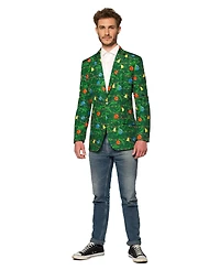 Suitmeister Men's Christmas Green Tree Light Up Blazer