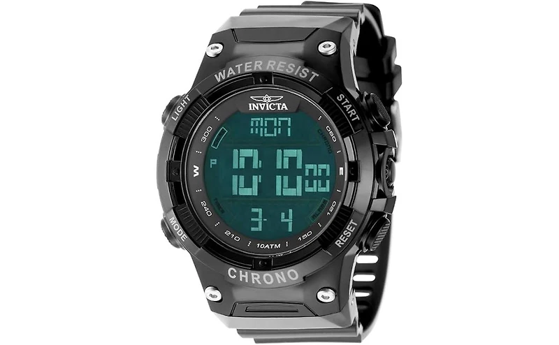 Invicta Men's Invicta Racing Digital Gmt/Alarm Black Dial Watch