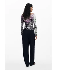 Desigual Women's T-shirt designed by Mr. Christian Lacroix